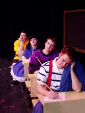 J. Adam Lounsberry, Jodi McGinn, Dan McGinn, and Kevin Snell in You're a Good Man, Charlie Brown