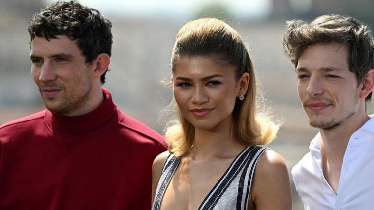Josh O'Connor, Zendaya, and Mike Faist in Challengers
