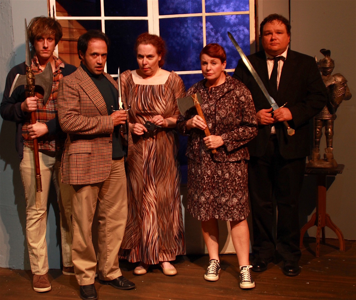 Adam Cerny, Jason Platt, Pamela Briggs, Nancy Teerlinck, and Jason Dlouhy in Deathtrap