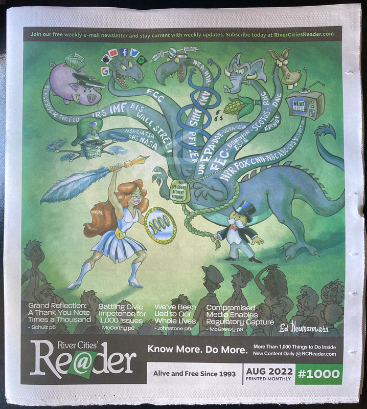River Cities Reader 1000th Issue Print Edition Cover