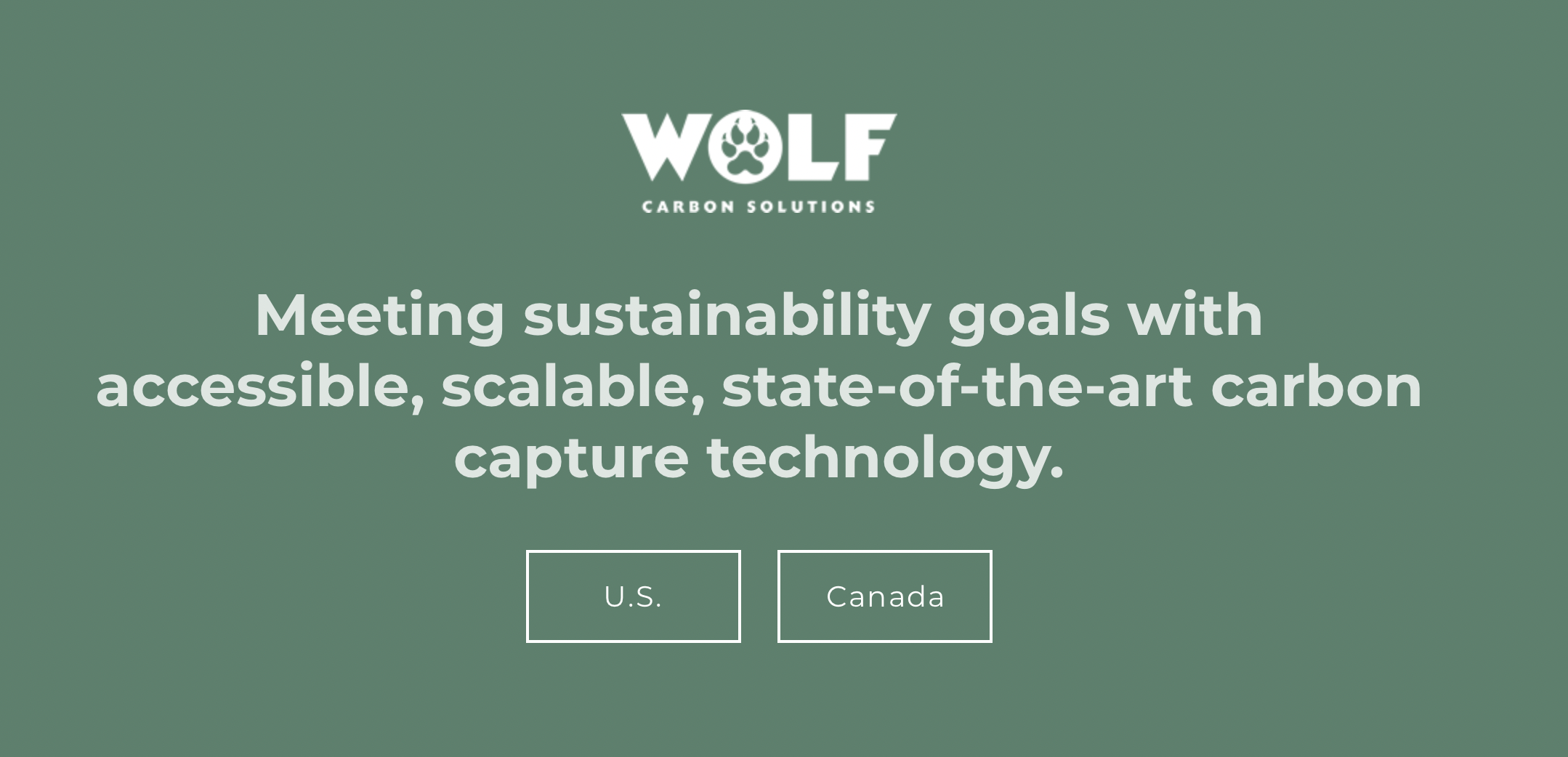 Wolf Carbon Solutions Website Screenshot