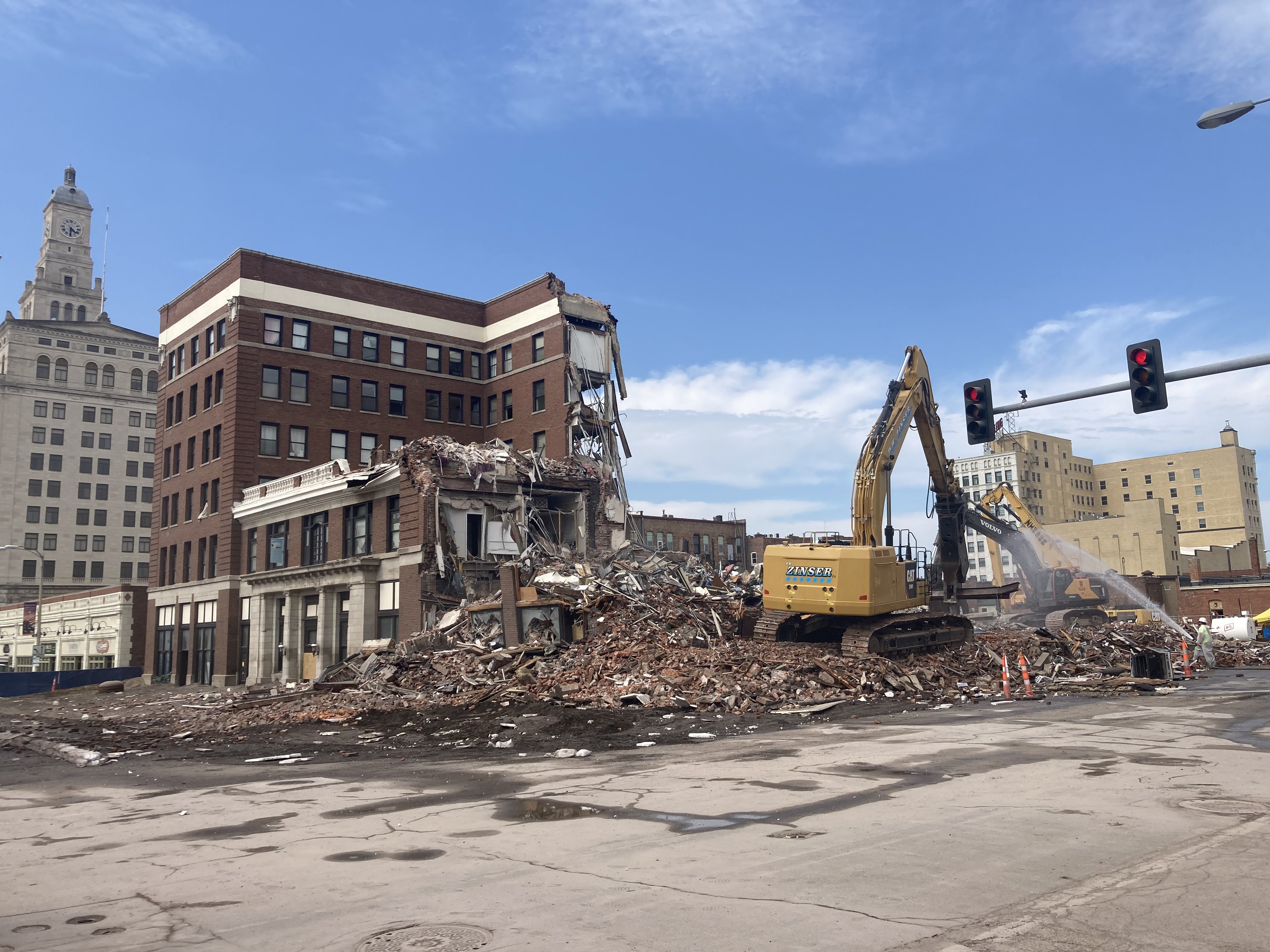 Demolition Site at 324 Main Street in Davenport, Iowa on June 13, 2023