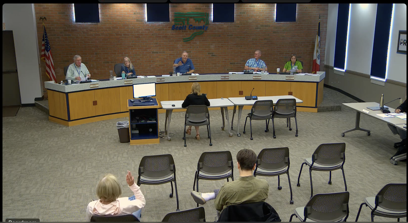 Scott County Board of Supervisors 2026.10.06 Committe of the Whole Meeting Screen Shot
