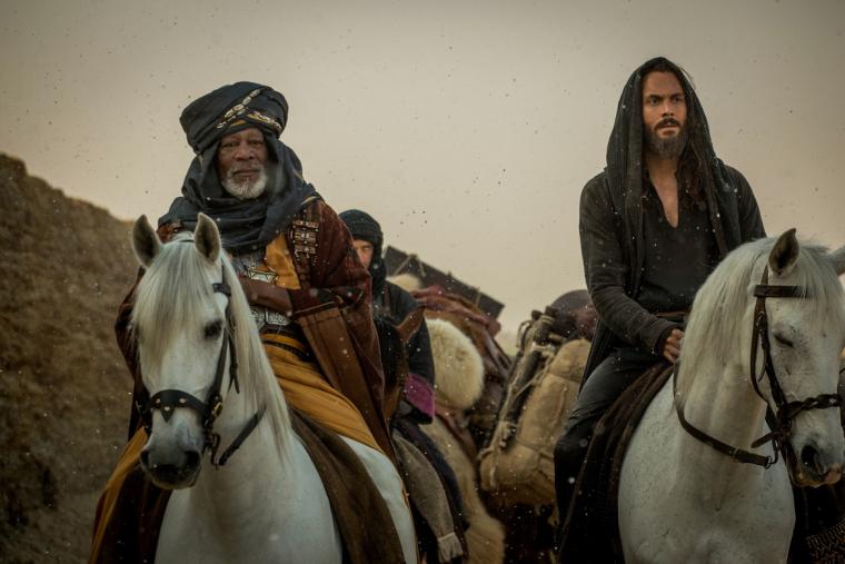 Morgan Freeman and Jack Huston in Ben-Hur