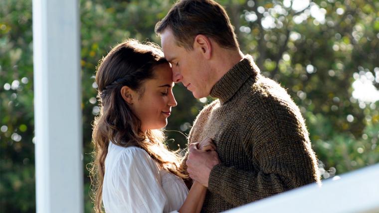 Alicia Vikander and Michael Fassbender in The Light Between Oceans
