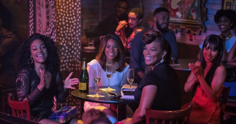 Tiffany Haddish, Regina Hall, Queen Latifah, and Jada Pinkett Smith in Girls Trip