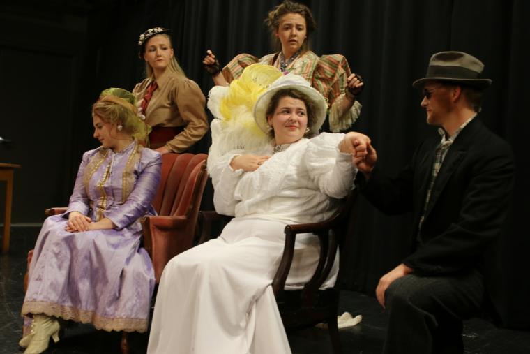 Katie Kleve, Madison Mortenson, Shyann Devoss, MJ Mason, and Keenan Odenkirk in The Madwoman of Chaillot