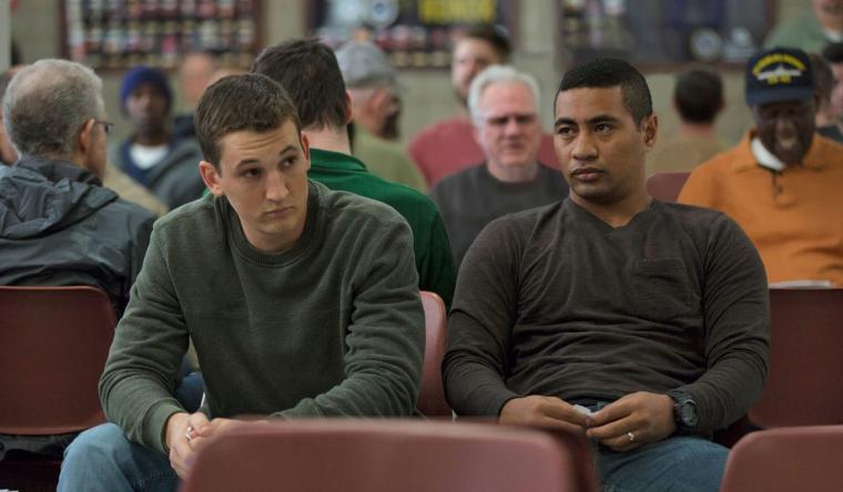Miles Teller and Beulah Koale in Thank You for Your Service