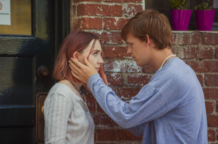 Saoirse Ronan and Lucas Hedges in Lady Bird