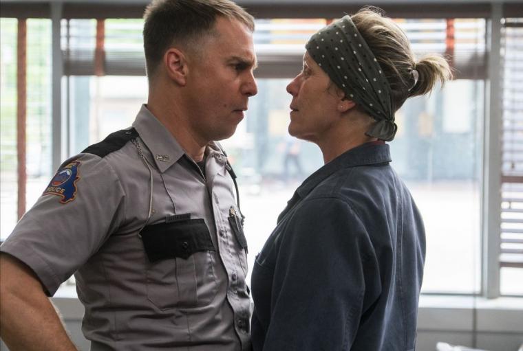 Sam Rockwell and Frances McDormand in Three Billboards Outside Ebbing, Missouri