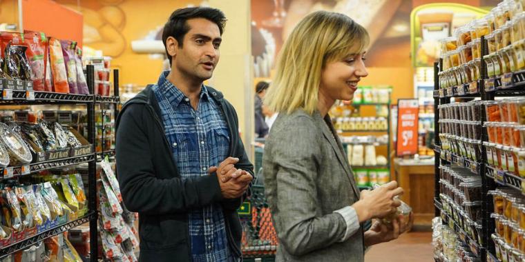 Kumail Nanjiani and Zoe Kazan in The Big Sick