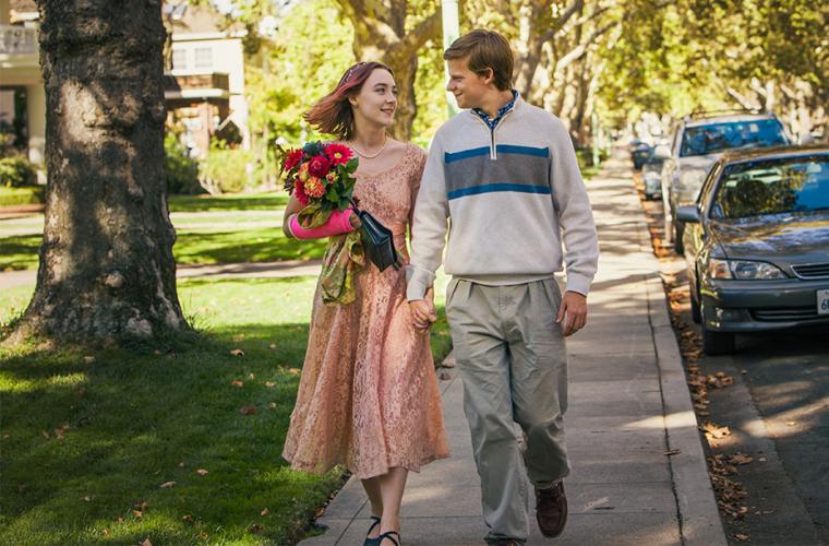 Saoirse Ronan and Lucas Hedges in Lady Bird