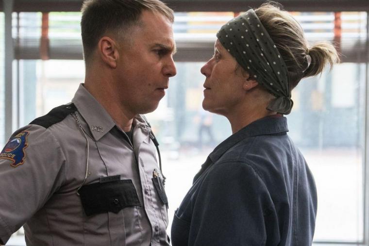 Sam Rockwell and Frances McDormand in Three Billboards Outside Ebbing, Montana