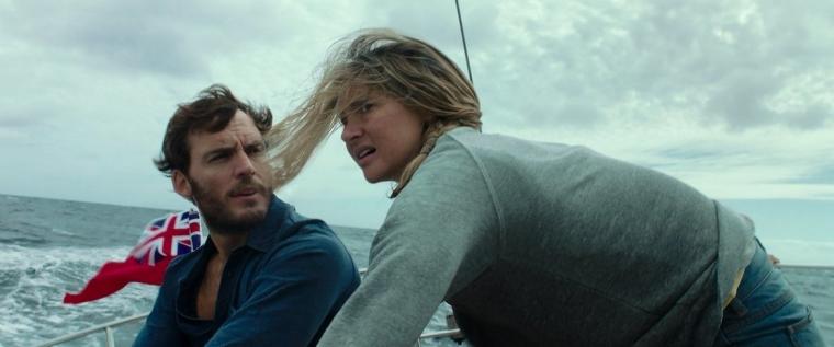 Sam Claflin and Shailene Woodley in Adrift