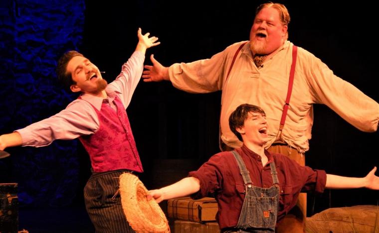 John D'Aversa, Quinn Rigg, and George "Big G" Schulz in Big River (photo by Bridget Grace Sheaff)