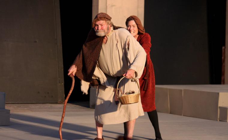 Bob Hanske and Susan Perrin-Sallak in The Merchant of Venice