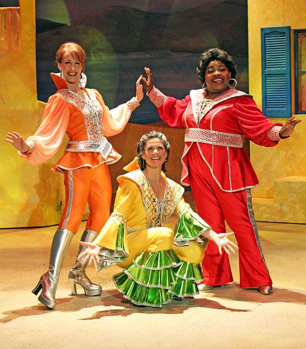 Erin Churchill, Jennifer Poarch, and Illy Kirven in Mamma Mia!