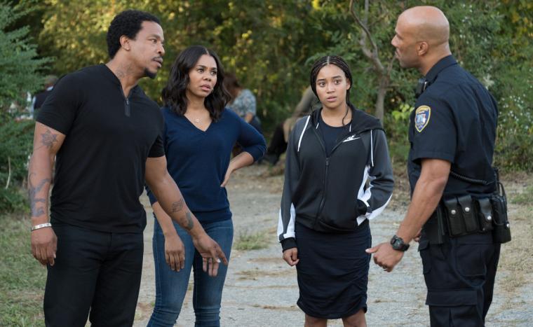 Russell Hornsby, Regina Hall, Amandla Stenberg, and Common in The Hate U Give