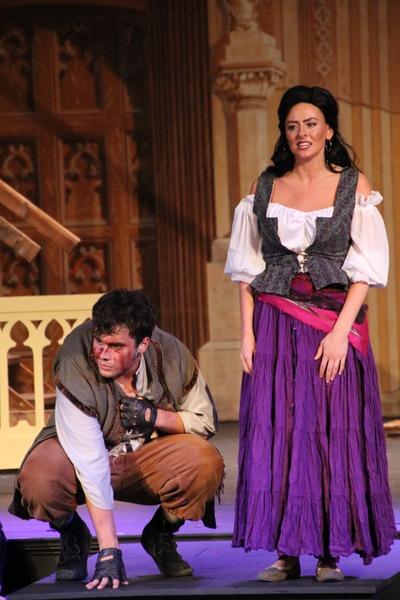 Adam Sanders and Heather Herkelman in The Hunchback of Notre Dame