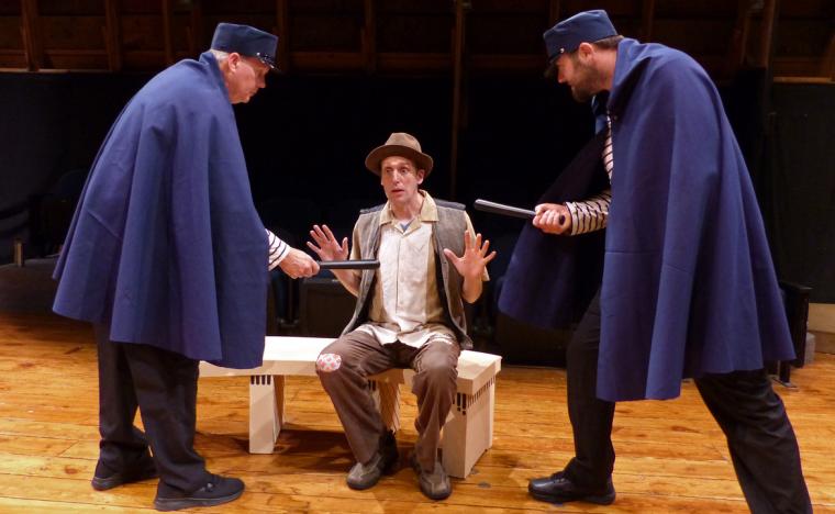 Bob Graham, Dana Moss-Peterson, and Matthew McConville in Scapin