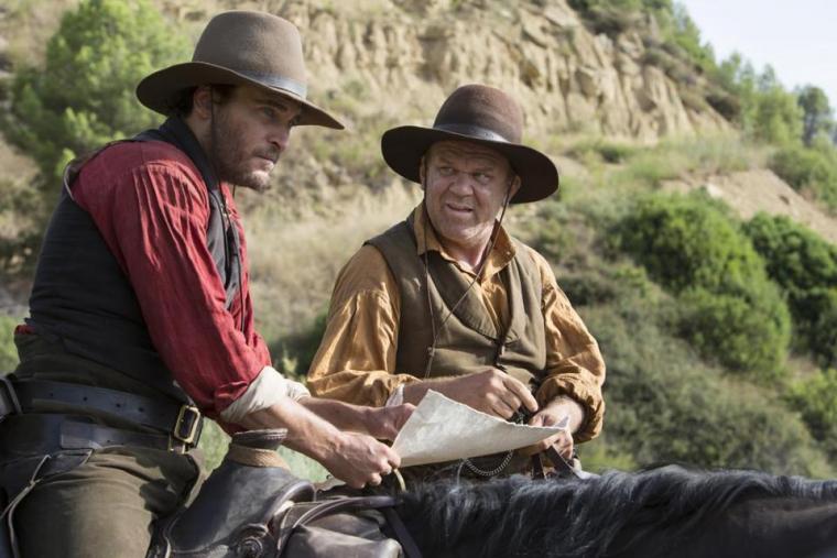 Joaquin Phoenix and John C. Reilly in The Sisters Brothers