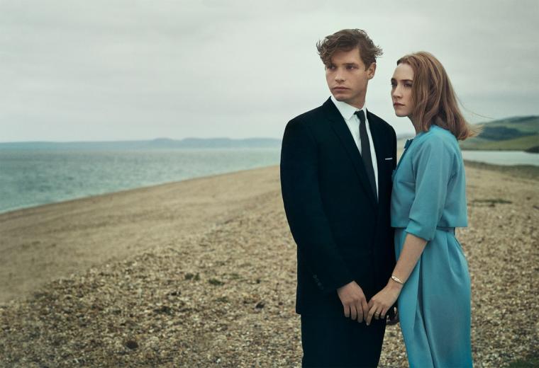 Billy Howle and Saoirse Ronan in On Chesil Beach