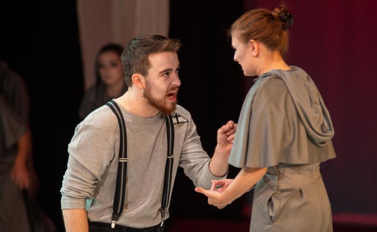 Jaryd Whitmore and Amy Nicholson in Augustana College's The Crucible