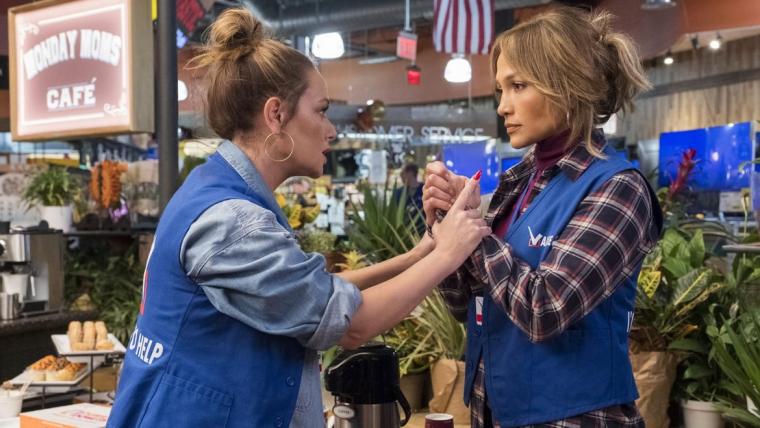 Leah Remini and Jennifer Lopez in Second Act