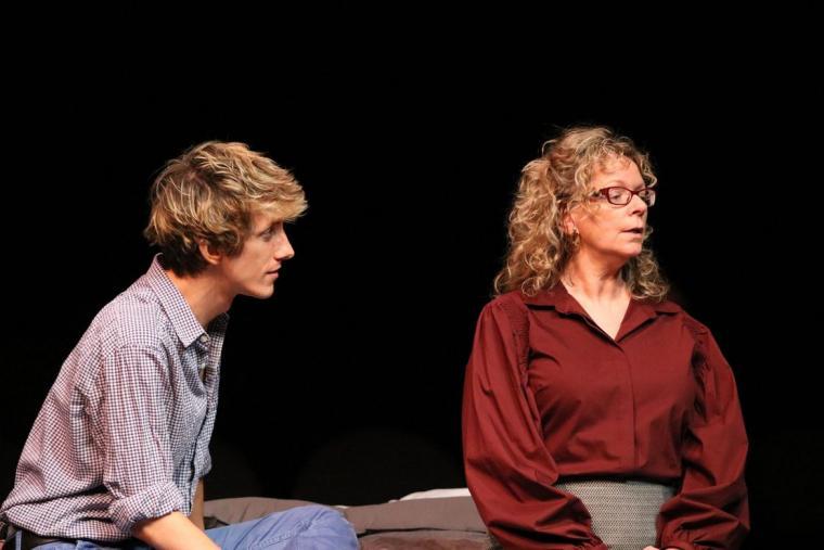Adam Cerny and Pamela Crouch in the Playcrafters Barn Theatre's Some Girl(s)
