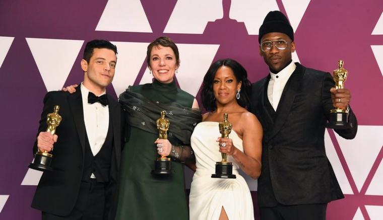Oscar winners Rami Malek, Olivia Colman, Regina King, and Mahershala Ali