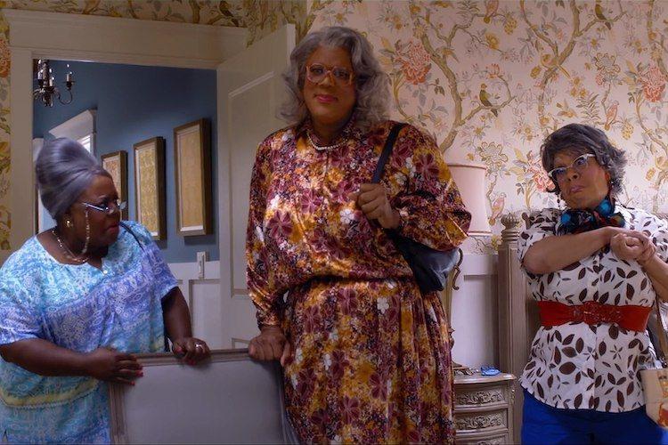 Cassi Davis, Tyler Perry, and Patrice Lovely in Tyler Perry's A Madea Family Funeral