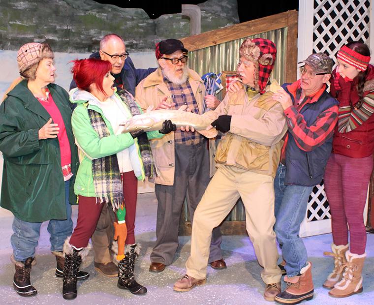 Regina Harbour, Miranda Jane, Doug Kutzli, Bob Marcus, Tom Walljasper, Brad Hauskins, and Molly McGuire in Grumpy Old Men: The Musical