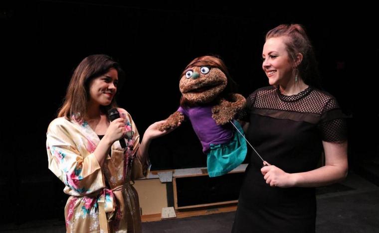 Ivy Jensen and Madison Dulingin Avenue Q (photo by Jesse Mohr)