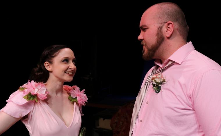 Stephanie Moeller and Payton Brasher in Five Women Wearing the Same Dress (photo by Jesse Mohr)