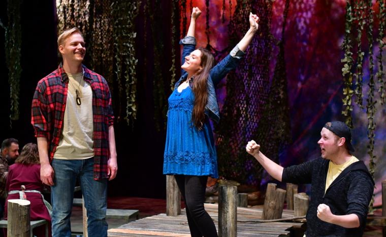 Jeremy Mahr, Megan Cox, Keenan Odenkirk, Marjorie Gast, and Joshua Malone in A Green River