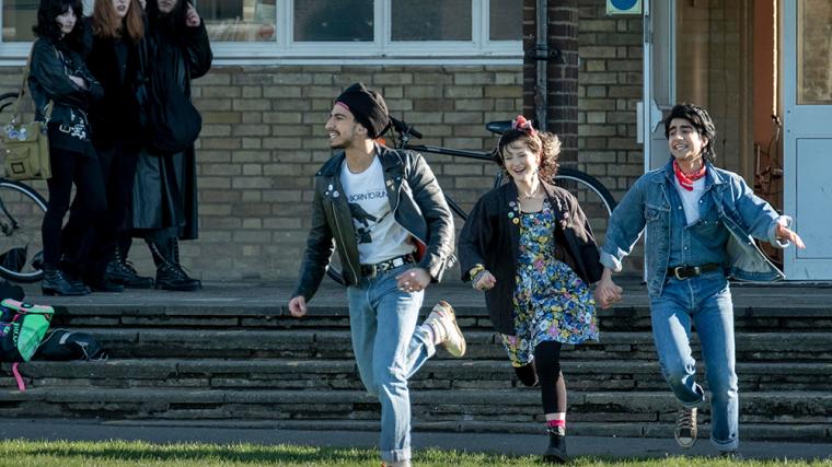 Aaron Phagura, Nell Williams, and Viveik Khan in Blinded by the Light