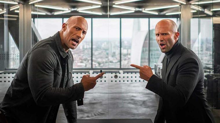 Dwayne Johnson and Jason Statham in Fast & Furious Presents: Hobbs & Shaw