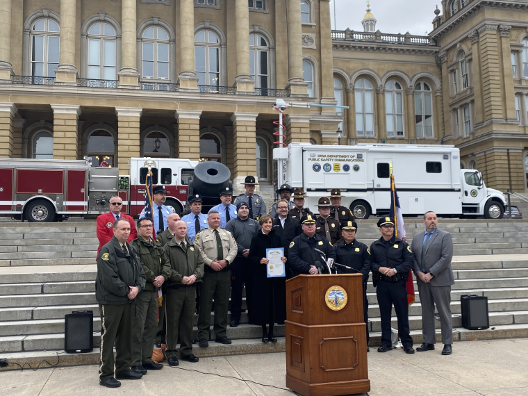 Gov Kim Reynolds Signs FirstResponder Appreciation Day Proclamation