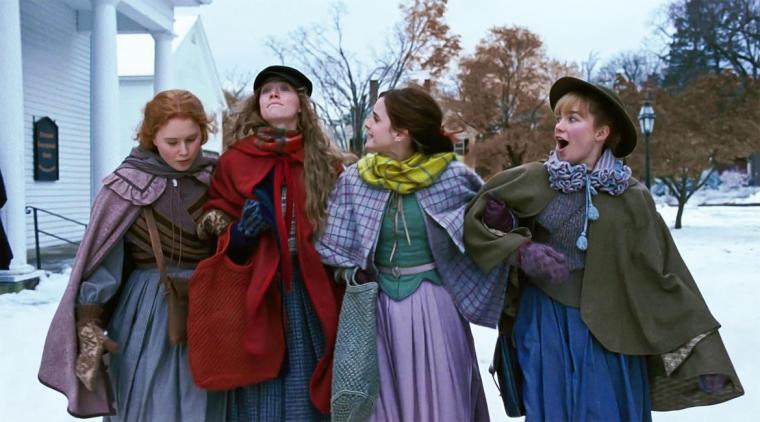 Eliza Scanlen, Saoirse Ronan, Emma Watson, and Florence Pugh in Little Women