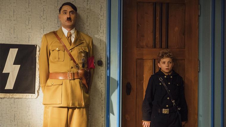 Taika Waititi and Roman Griffin Davis in Jojo Rabbit