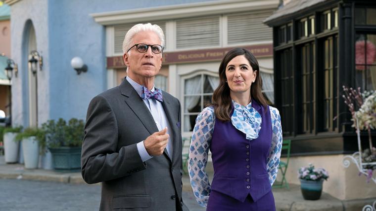 Ted Danson and D'Arcy Carden in The Good Place