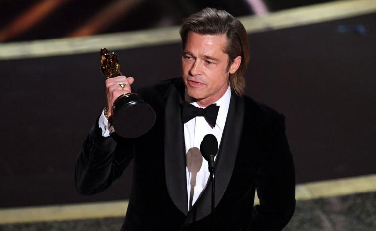 Best Supporting Actor winner Brad Pitt