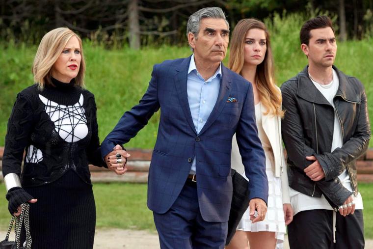 Catherine O'Hara, Eugene Levy, Annie Murphy, and Dan Levy in Schitt's Creek