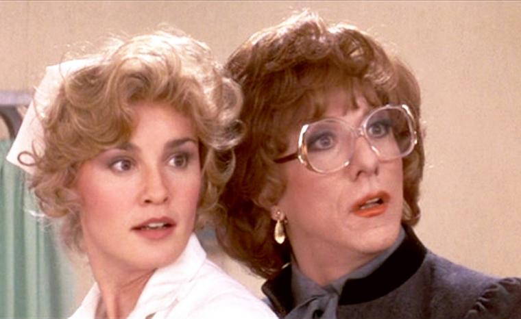 Jessica Lange and Dustin Hoffman in Tootsie