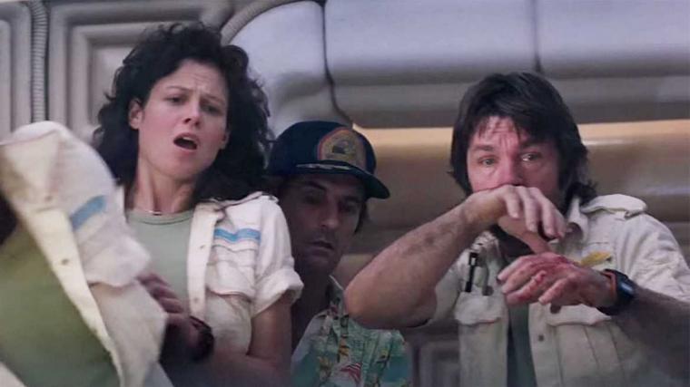Sigourney Weaver, Harry Dean Stanton, and Tom Skerritt in Alien