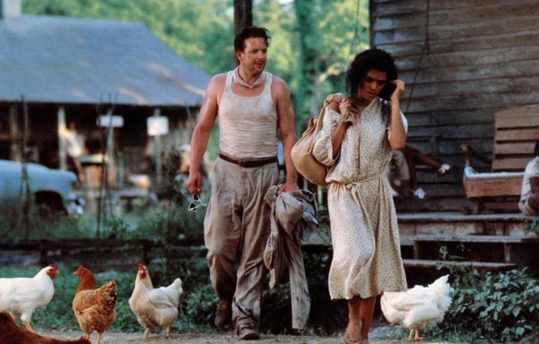 Mickey Rourke and Lisa Bonet in Angel Heart