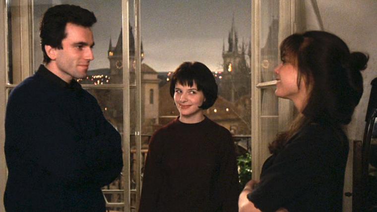 Daniel Day-Lewis. Juliette Binoche, and Lena Olin in The Unbearable Lightness of Being