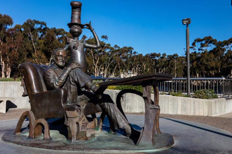 Dr Seuss Cat in the Hat Sculpture at Geisel Library University of California San Diego