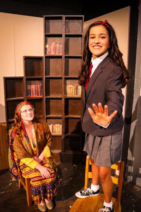 Ali Knollenberg and Wrigley Mancha in Matilda: The Musical