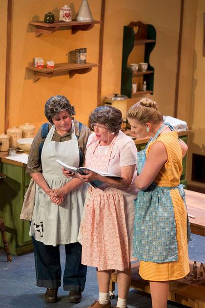 Nancy Teerlinck, Autumn O'Ryan, and Lisa Crosby Wipperling in Church Basement Ladies